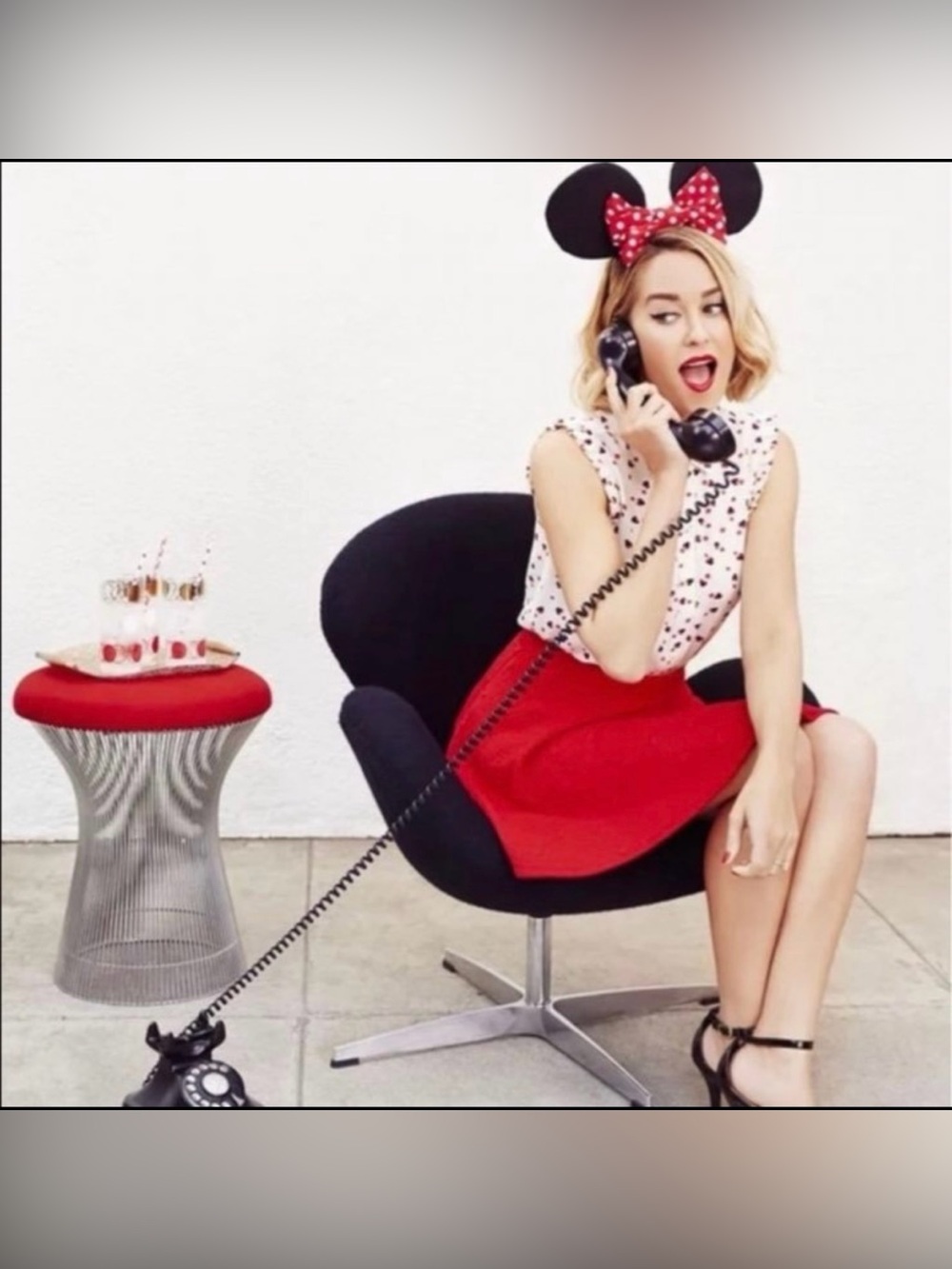 LC Lauren Conrad Disney Collection Minnie Mouse skirt